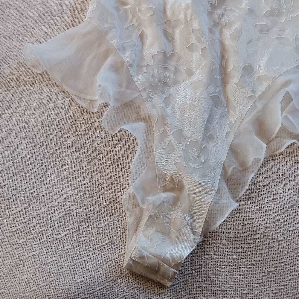 victorias secret ♡ vintage bodysuit gold label large coquette 80s 90s bridal - Picture 4 of 9